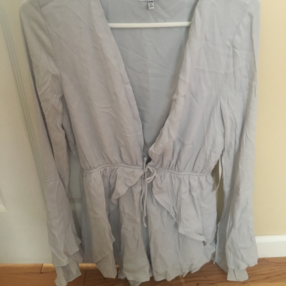 TOBI Long Sleeve Romper- Baby Blue